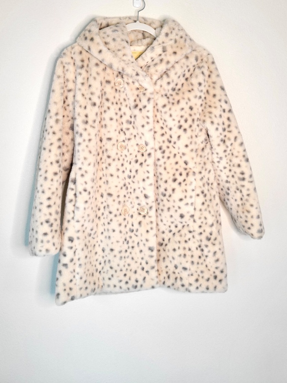 Thereabouts Faux Fur Leopard Girls Coat